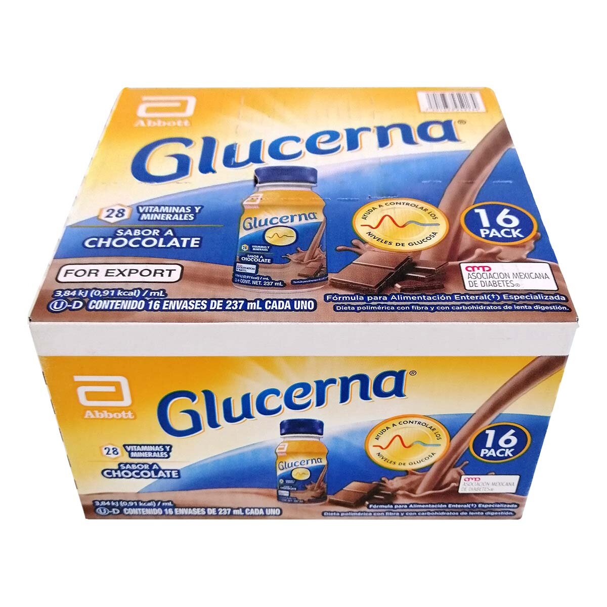 Glucerna Sabor Chocolate Caja de 16 Envases de 237ml c/u