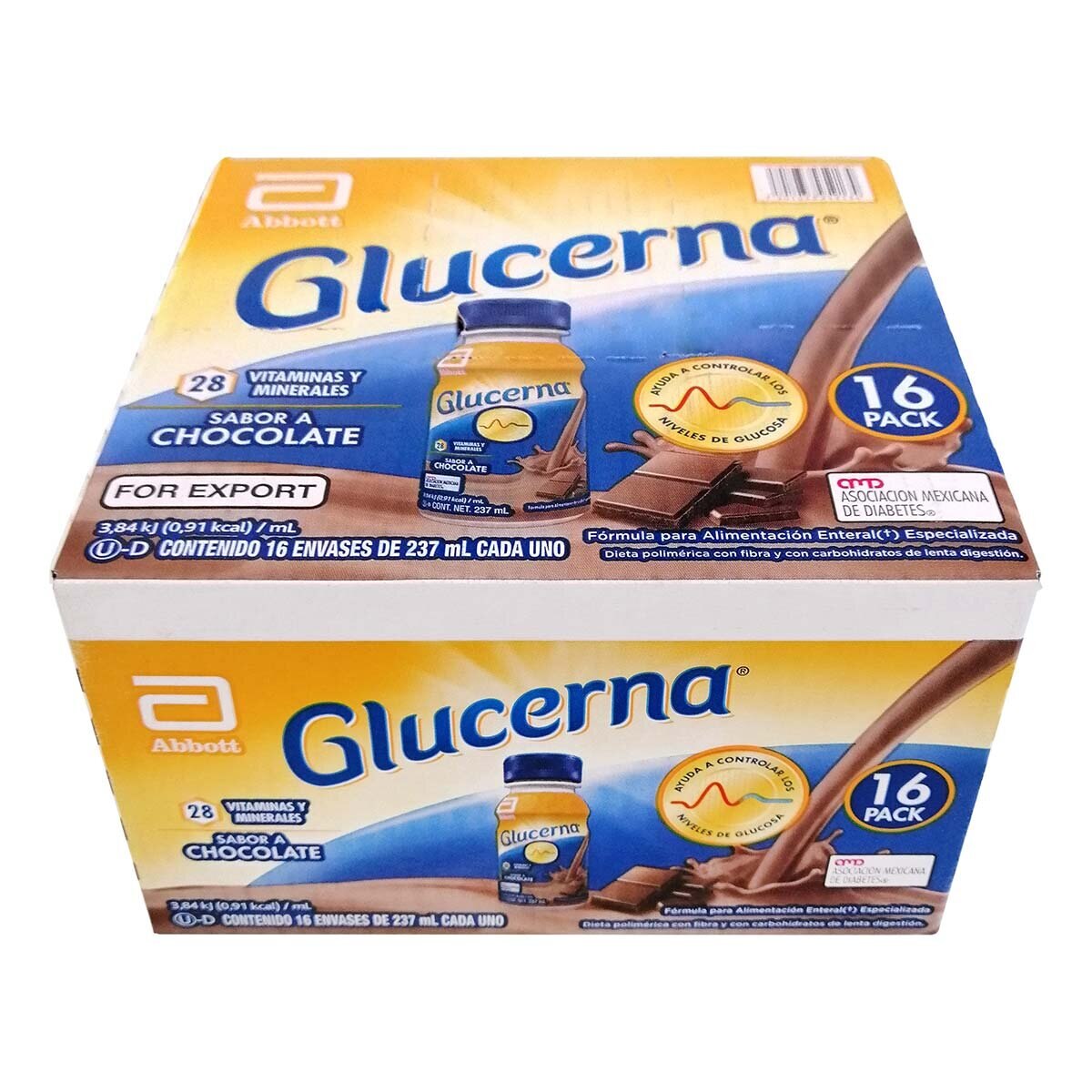 Glucerna Sabor Chocolate Caja De 16 Envases De 237ml C u