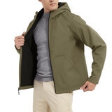 Hawke & Co Chamarra Softshell para Caballero Café Mediana