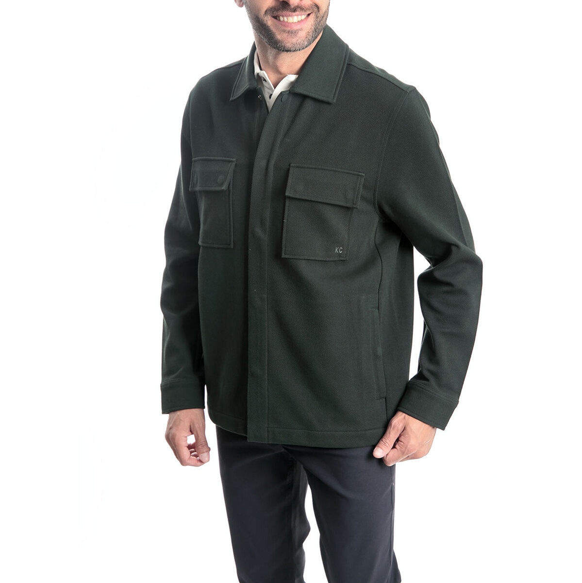 Kenneth Cole Sobrecamisa para Caballero Verde Grande Kenneth Cole Sobrecamisa para Caballero Verde Grande