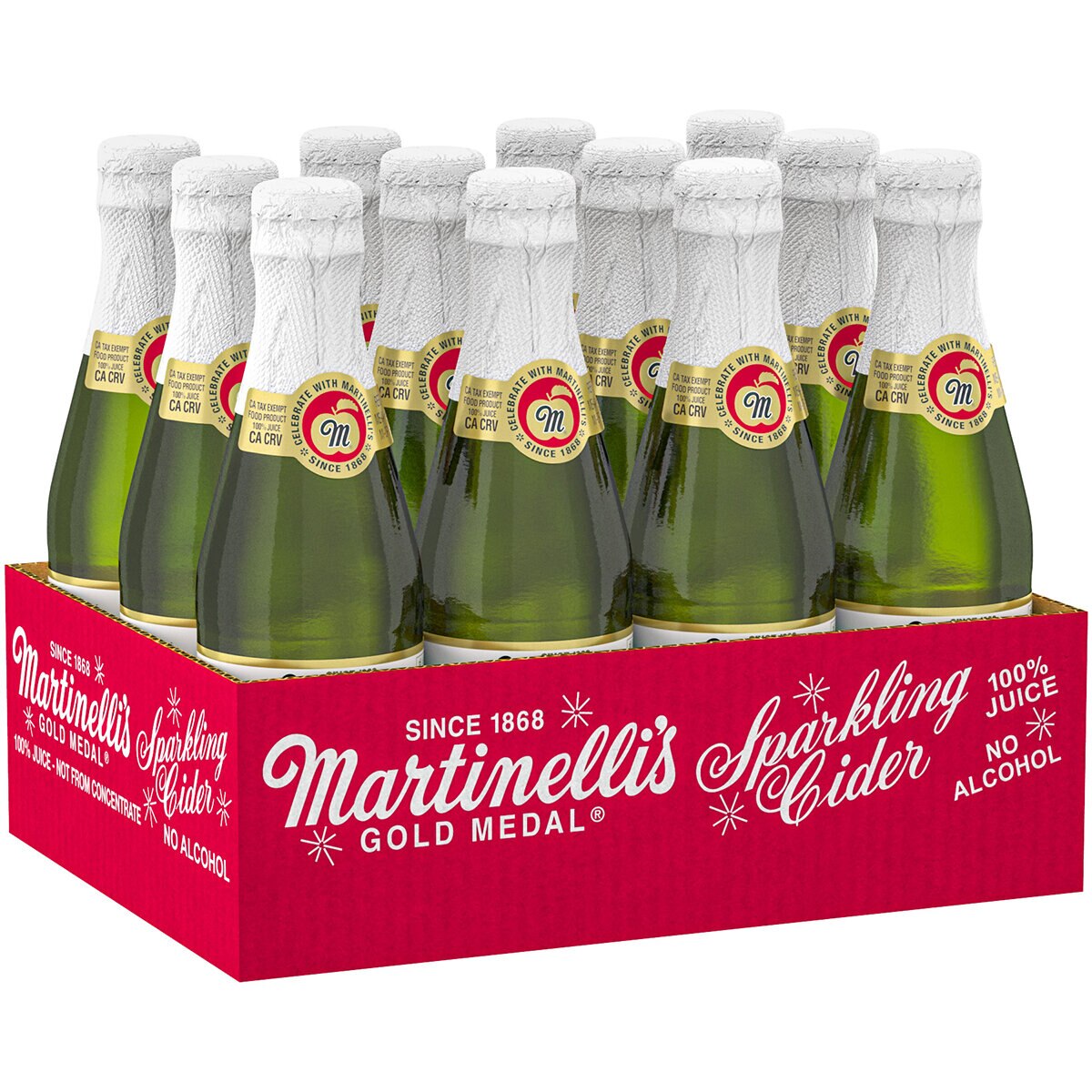 Martinelli's Jugo de Manzana Espumoso 12 pzs de 250 ml