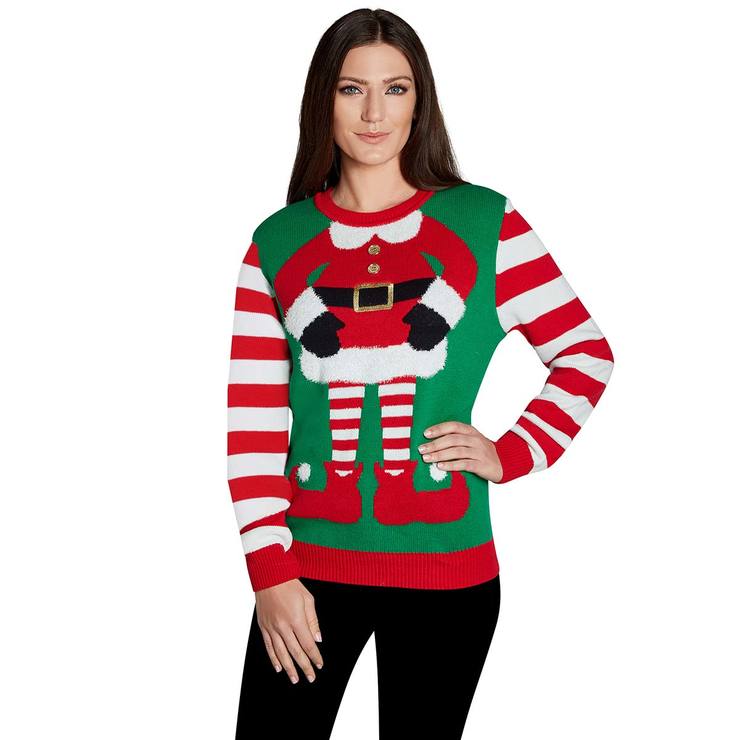 To Be Jolly, Ugly Sweater Navideño para Dama, Verde Costco México