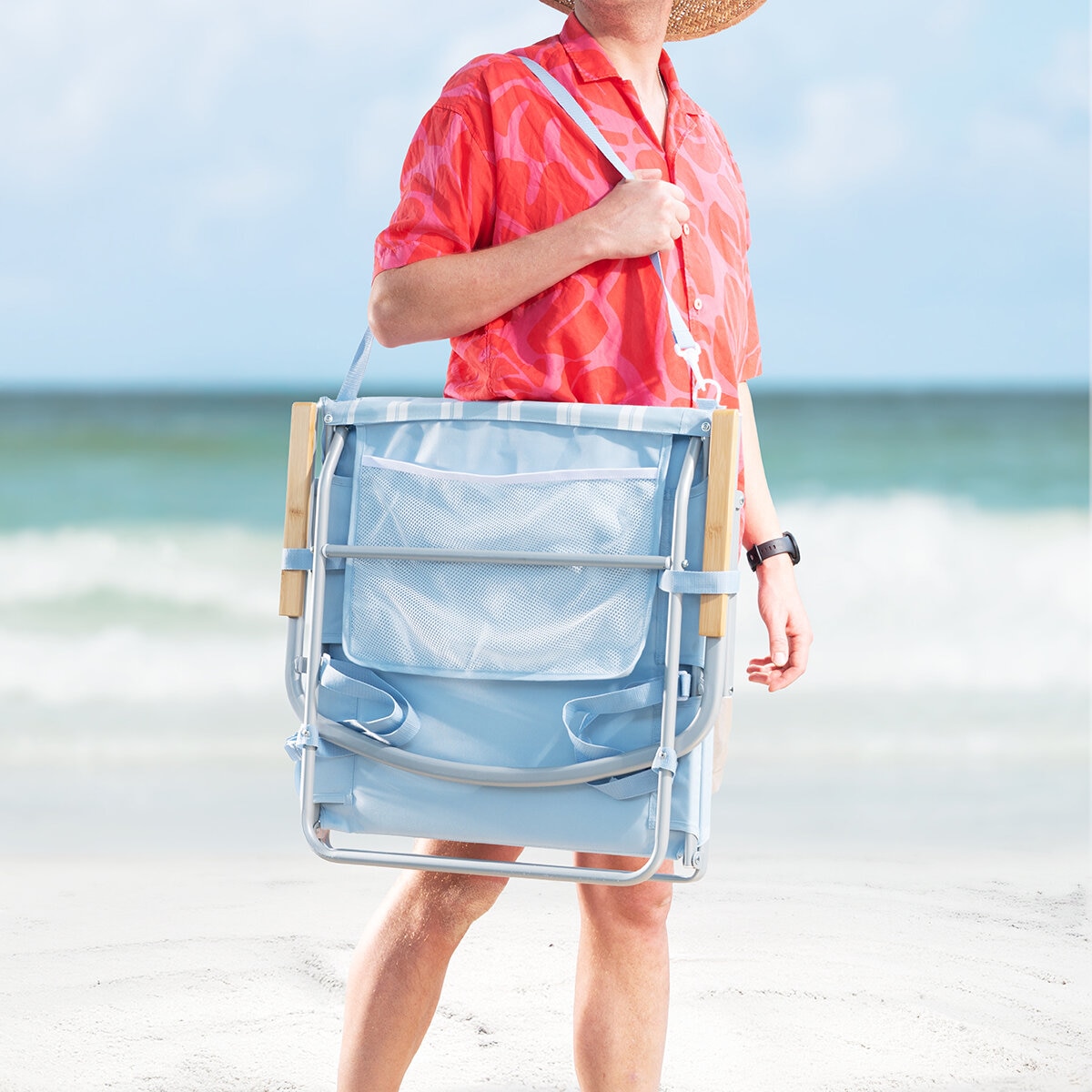 Westfield Camastro de Playa con Apoyabrazos de Bambú