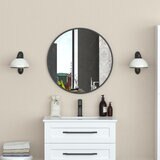 A&E, Emmy, Espejo Negro Redondo de 71 cm