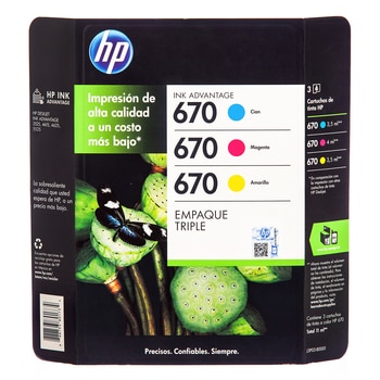 HP670 Cartucho de Tinta 3 Colores