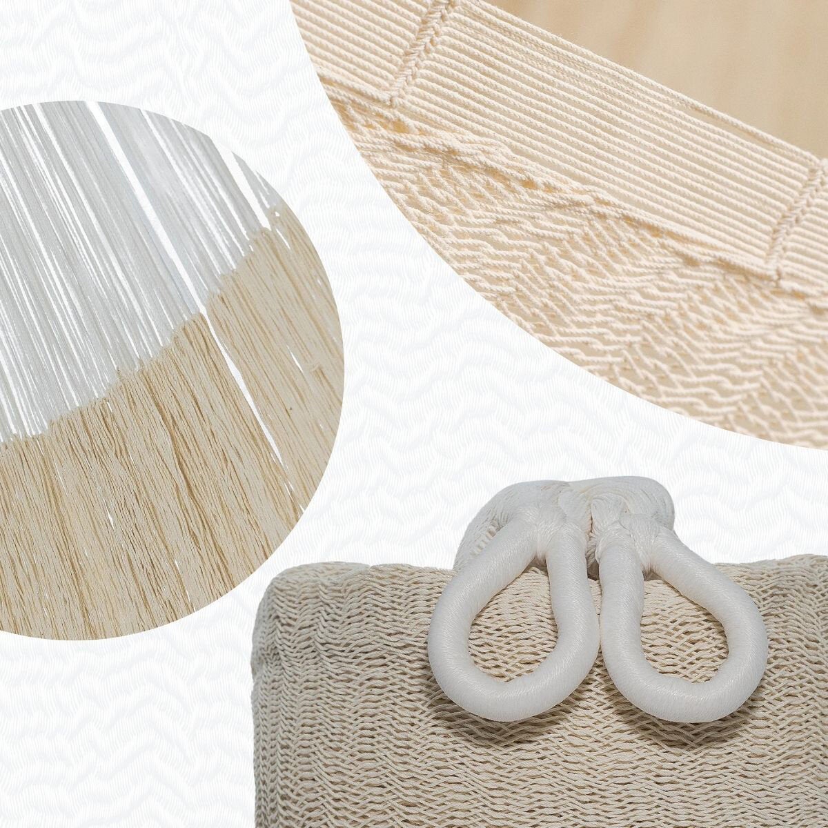 Arte Mayab, Hamaca Artesanal Modelo Maya Arena, Color Beige Arte Mayab, Hamaca Artesanal Modelo Maya Arena, Color Beige