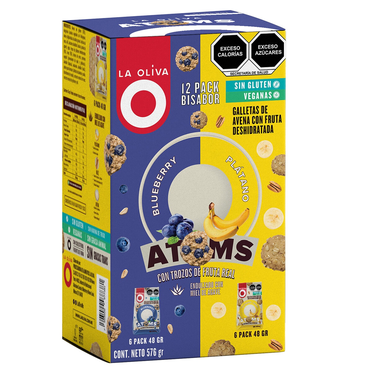 La Oliva Galletas de Avena con Fruta Deshidratada Bisabor 12/48 g