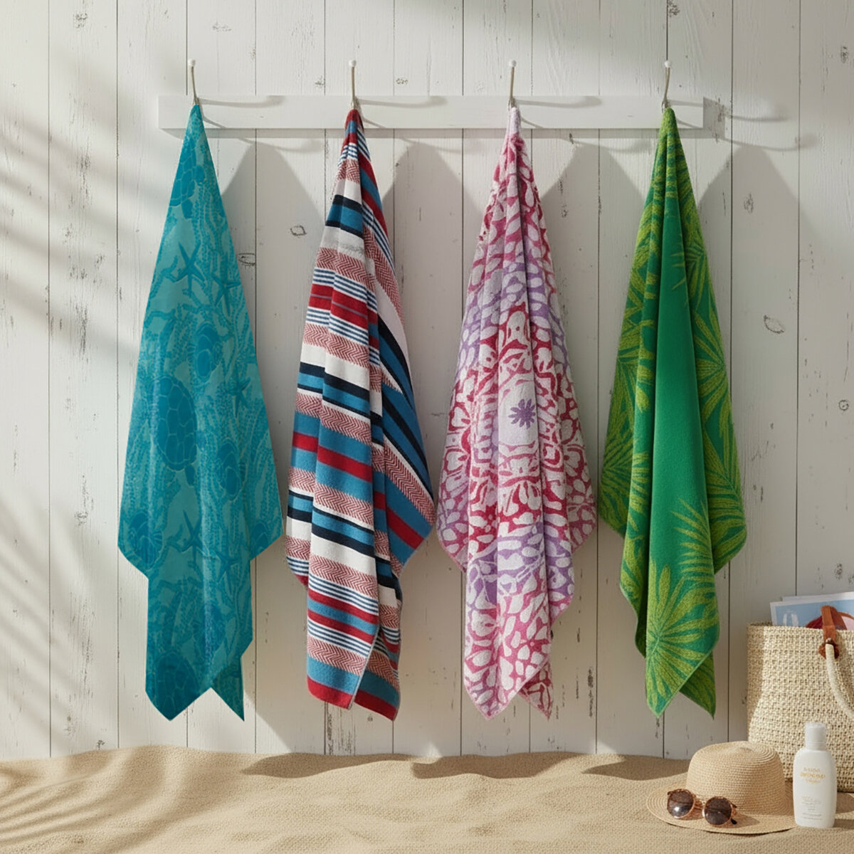 Toalla de Playa para Dos, Varios Modelos