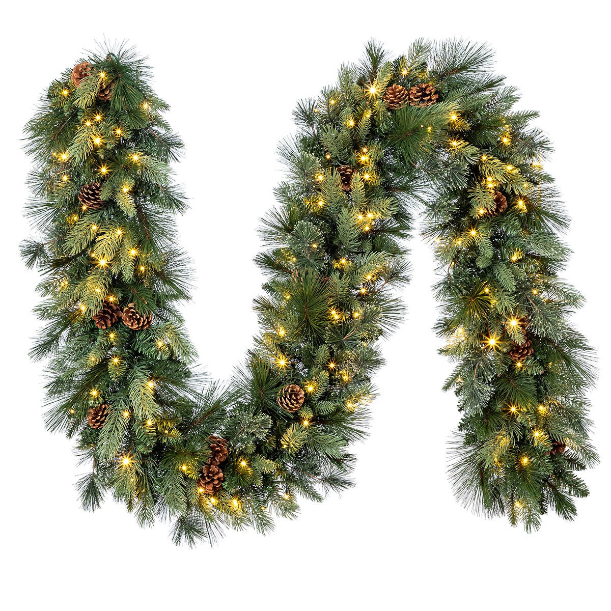 Guirnalda Artificial Navideña de 2.7m Preiluminada con 150 Luces Radiant Micro LED Guirnalda Artificial Navideña de 2.7m Preiluminada con 150 Luces Radiant Micro LED