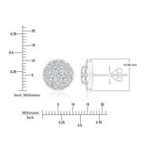 Aretes, 1.00ctw Diamantes, Oro Blanco de 14K