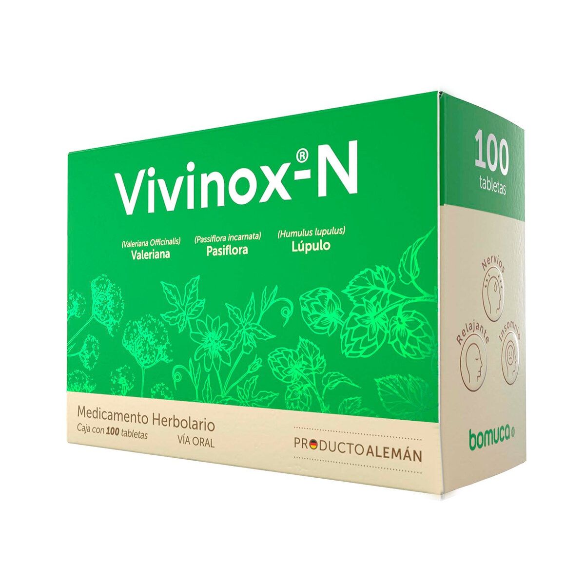 Vivinox N Valeriana 2 Cajas con 100 Tabletas c/u