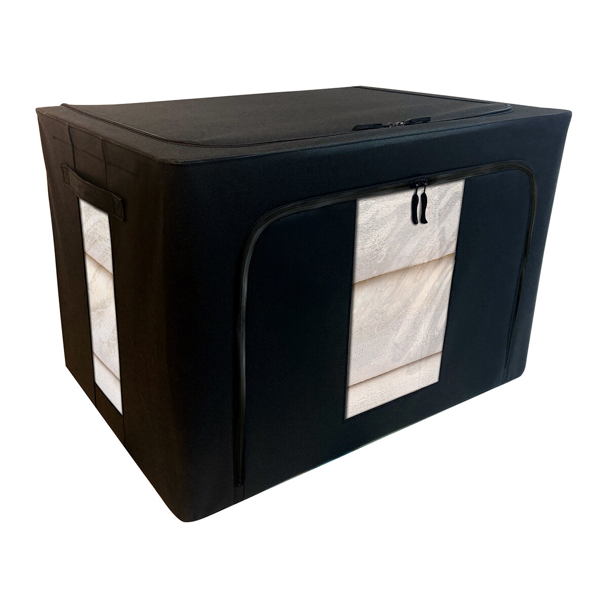 AG Box, Set de 2 Cajas Flexibles de Almacenamiento Negras