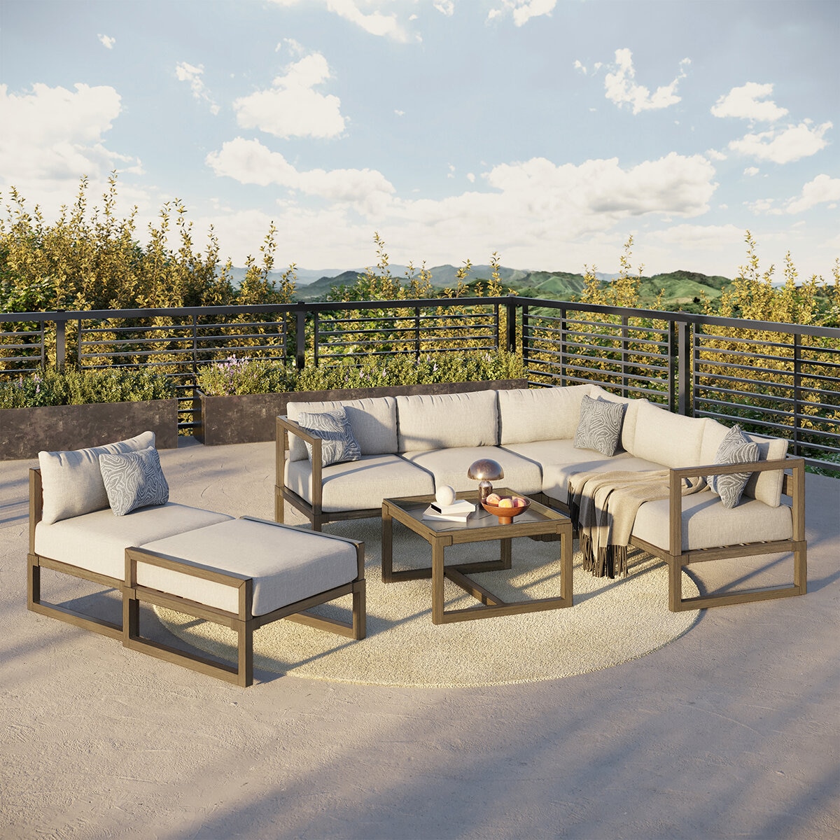 Atleisure, Preston Sala Seccional para Jardín de 6 Piezas