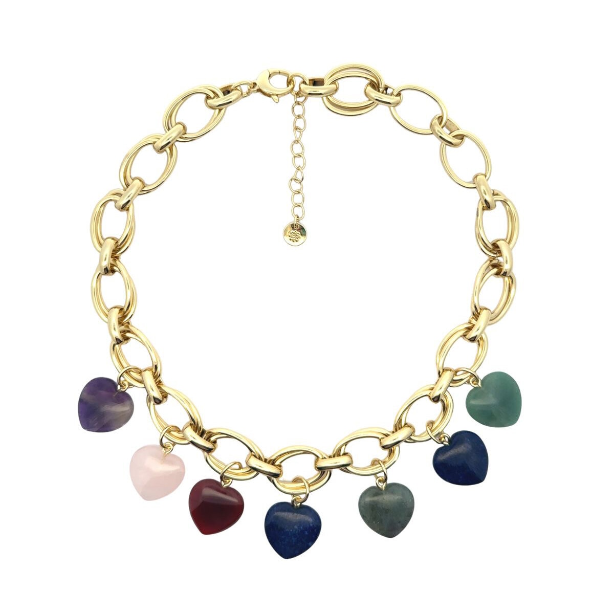 Mayfer, Collar Eslabones, con Piedras Naturales