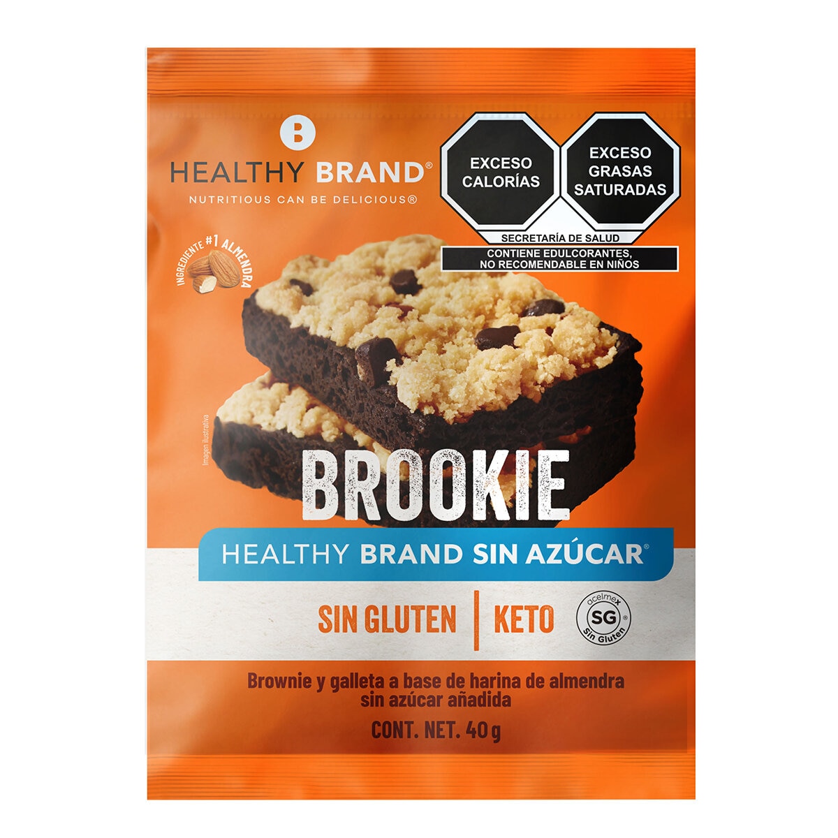 Healthy Brand Brookies 10 pzas de 40 g