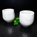 Luhom Juego de Vasos de Mármol 2 piezas Varios Colores