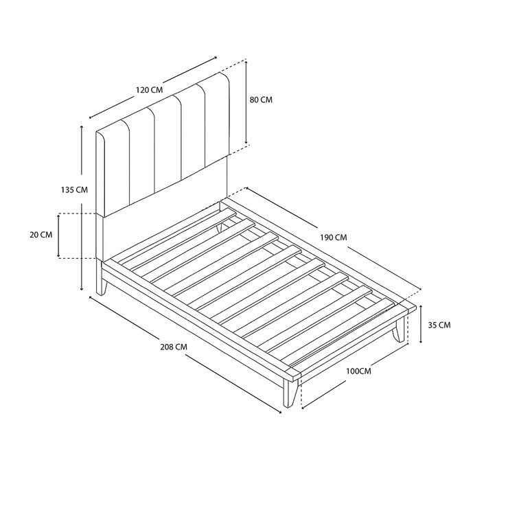 Violanti, Cama Individual Beige