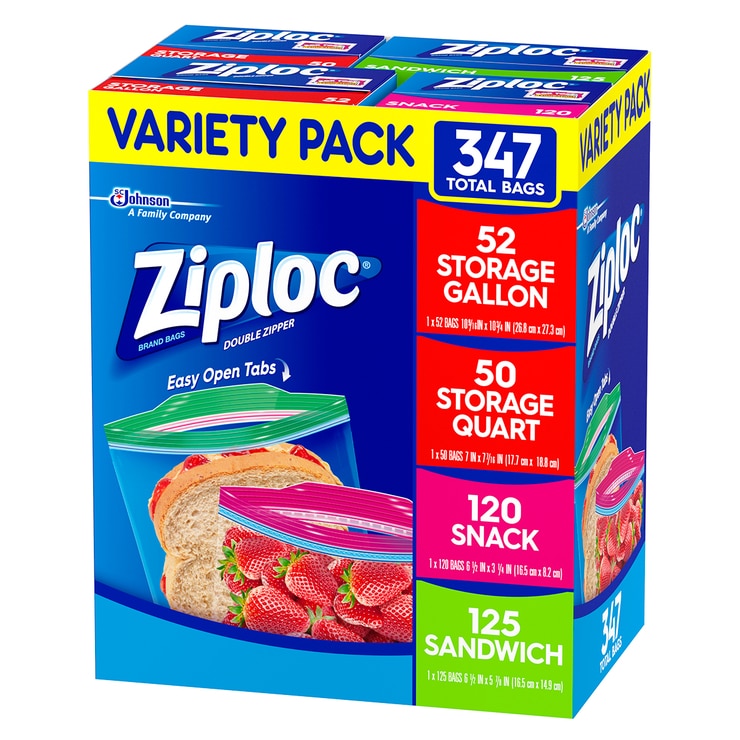 Ziploc Bolsas Variadas 347 piezas Costco México
