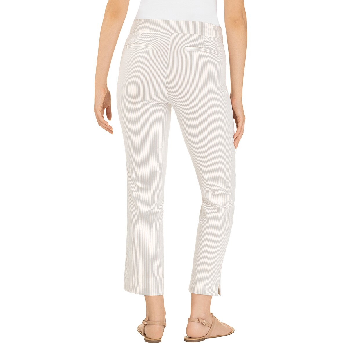 Hilary Radley, Pantalón de Tela Mil Rayas para Dama, Cafe Costco México