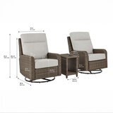 Living Style, Elko Thomasville Set de Sillones Reclinables con Mesa