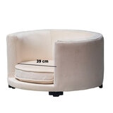 Maypet, Sillón Forrado de Terciopelo para Mascota Pequeña, Color Café