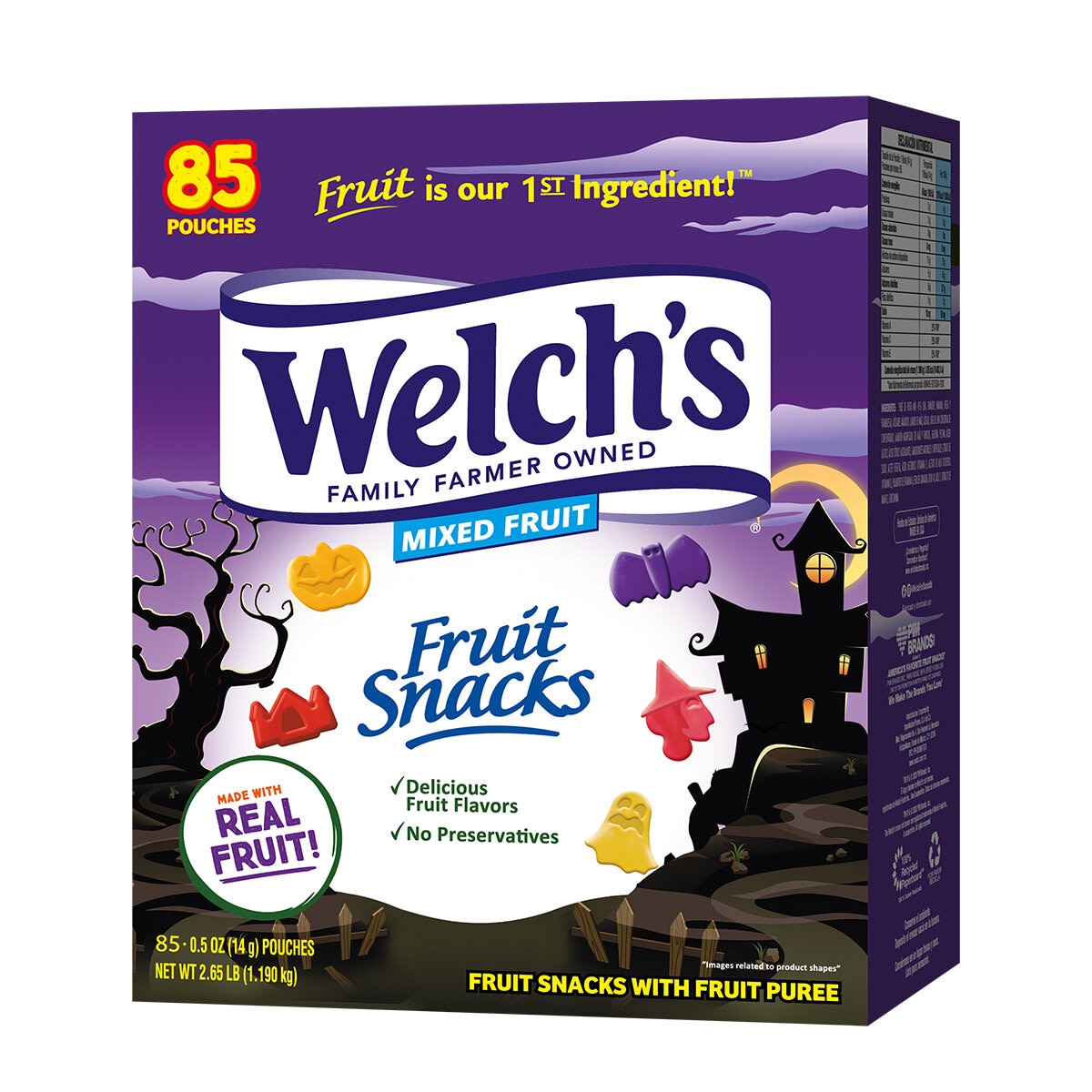 Welch's Gomitas Hechas con Fruta Natural Halloween 85 pzas de 14 g
