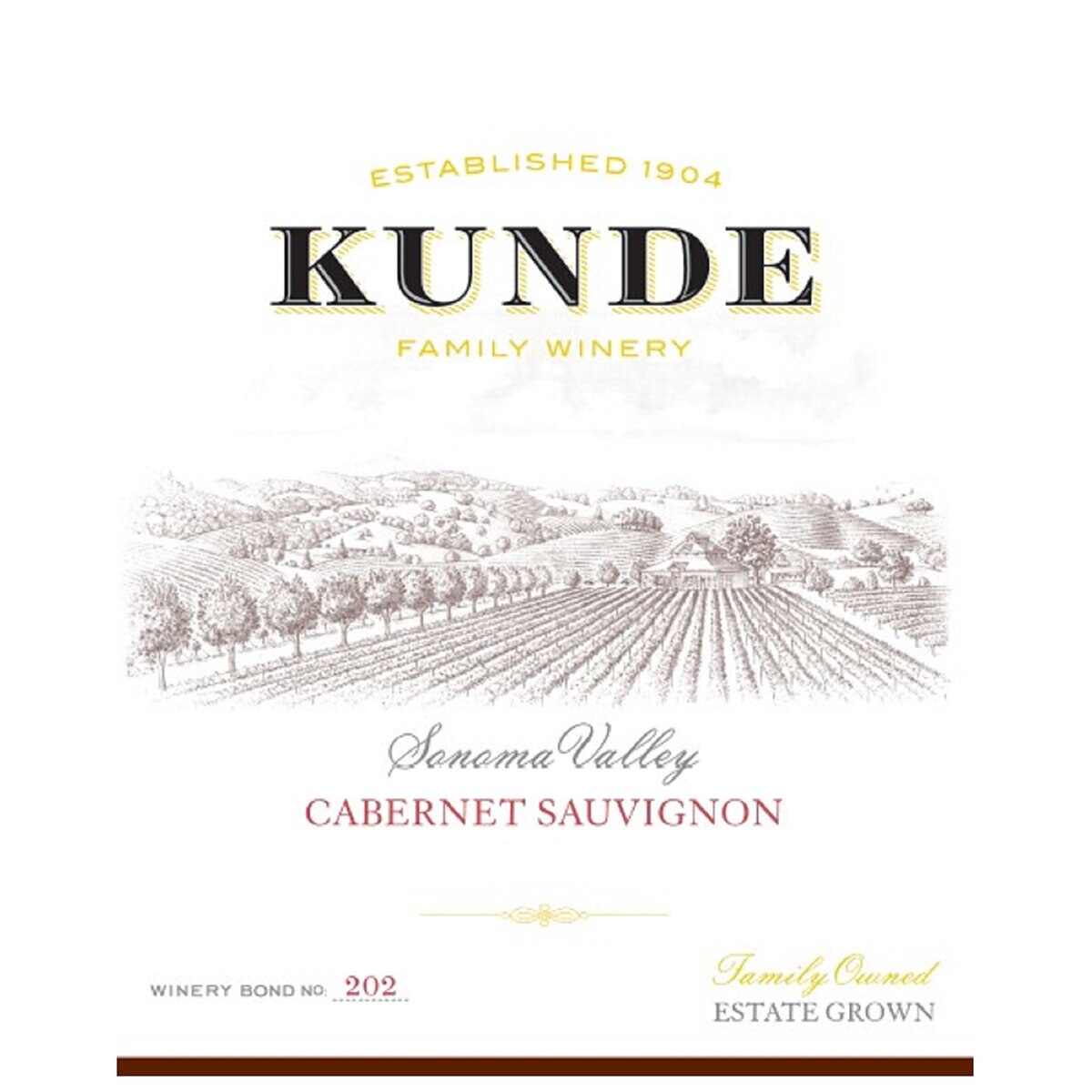 Vino Tinto Kunde Cabernet Sauvignon 750 ml