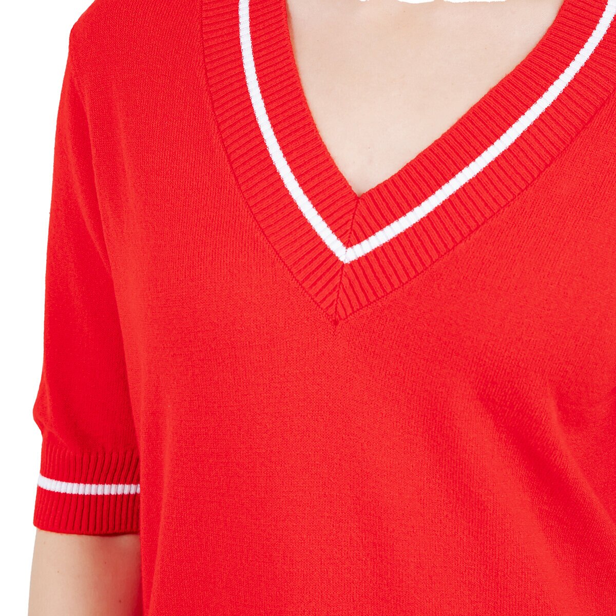 Cristina B Suéter para Dama Rojo Extra Grande