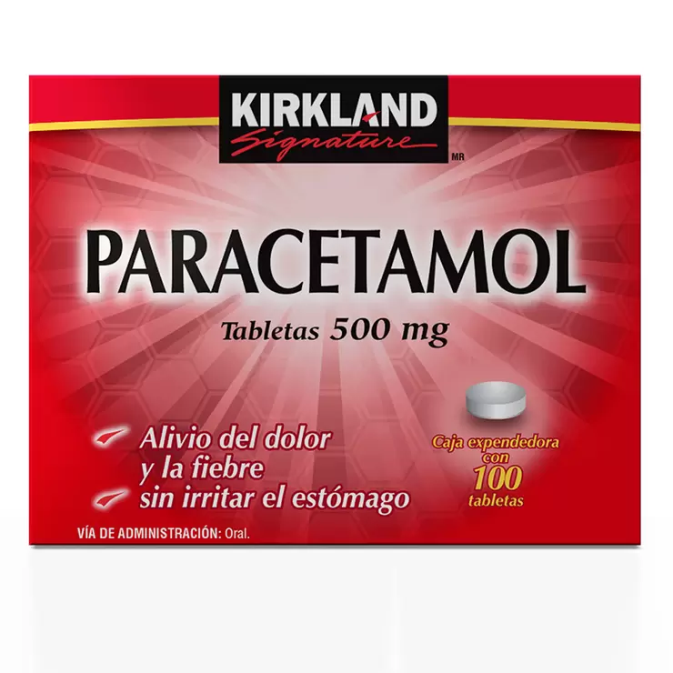 Kirkland Signature Paracetamol 500 mg 100 Tabletas