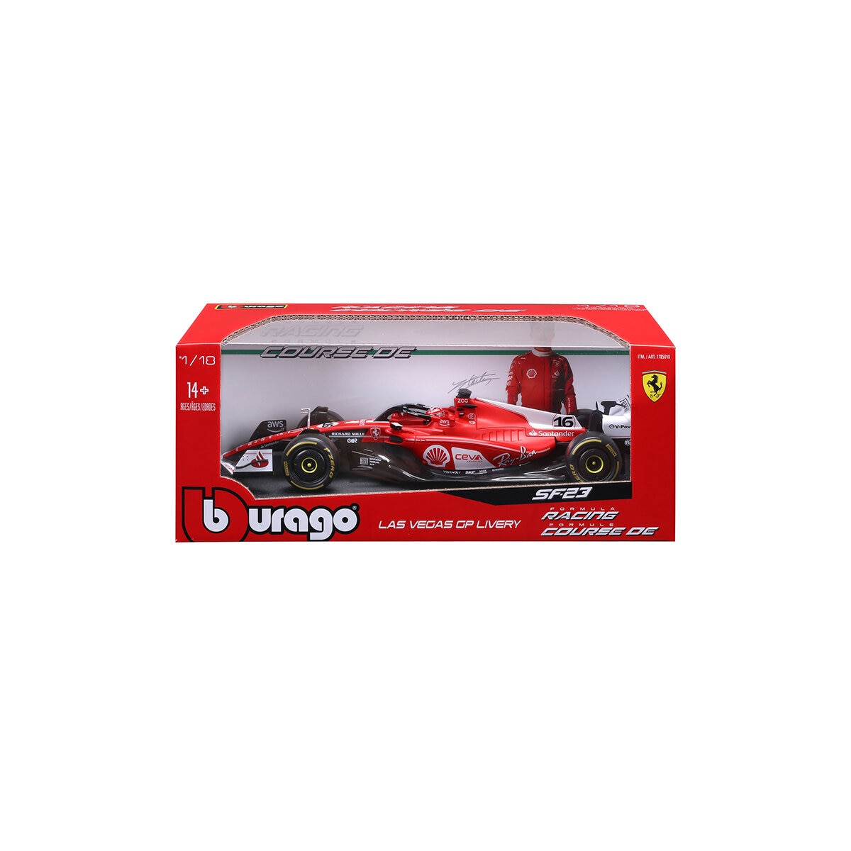 Bburago Auto F1 de Colección Escala 1:18, Ferrari #16