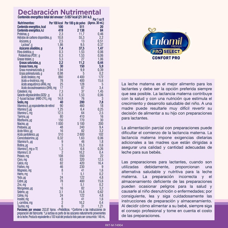 Enfamil Premium Confort Fórmula Láctea 2 pzas de 1.1 Kg
