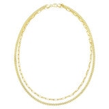 Collar de 2 Hileras para Dama, 45.72cm, Oro Amarillo de 14k