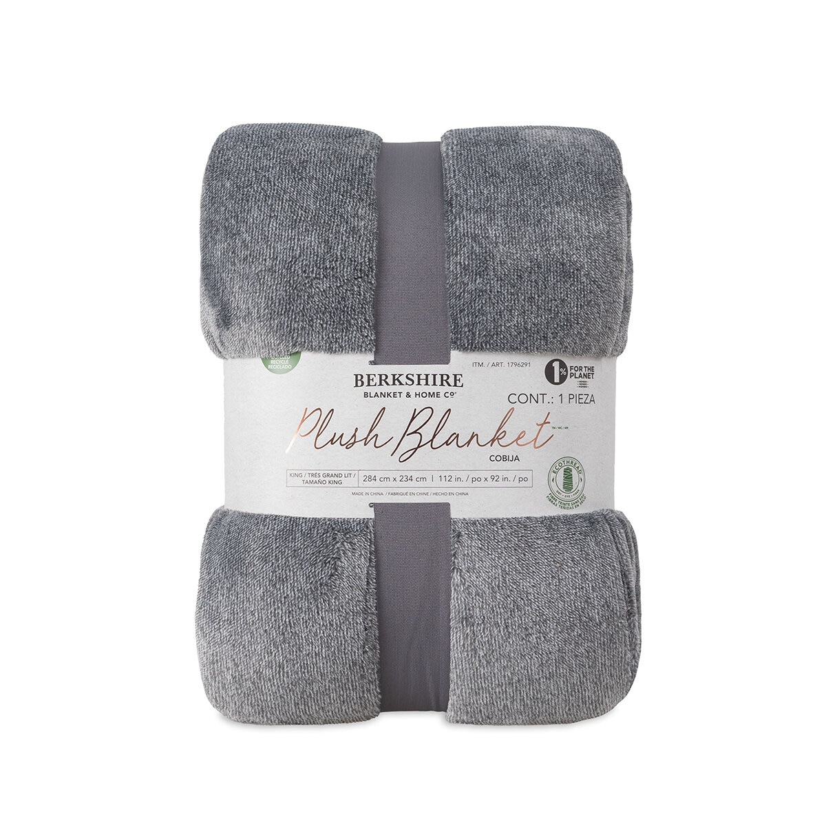 Berkshire Life, Cobija, Tamaño King, Color Gris