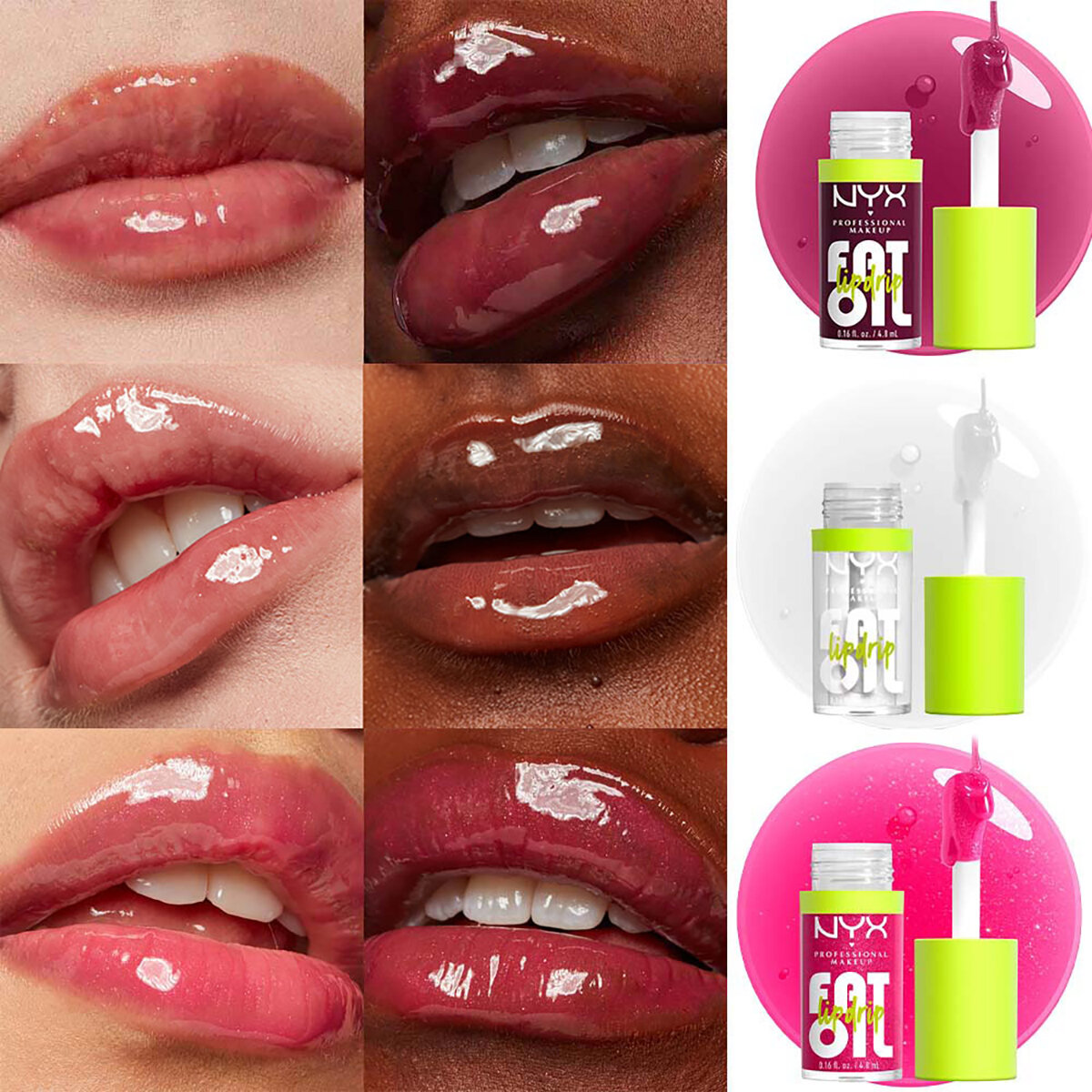 NYX Fat Oil Lip Drip 3 pzas