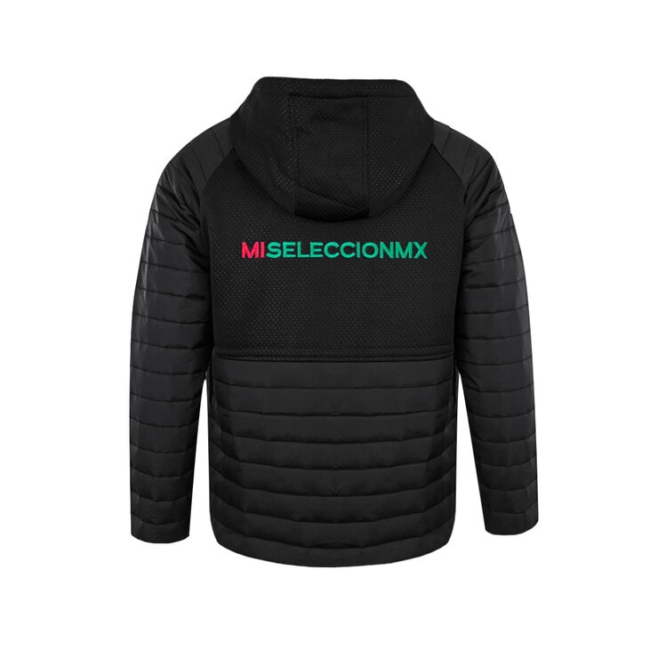 Selección Mexicana, Chamarra Bondeada Negra, para Caballero, Talla Mediana