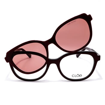 Cloe VLE.60118.0BRG.55 Armazón Oftálmico + Clip Solar Polarizado