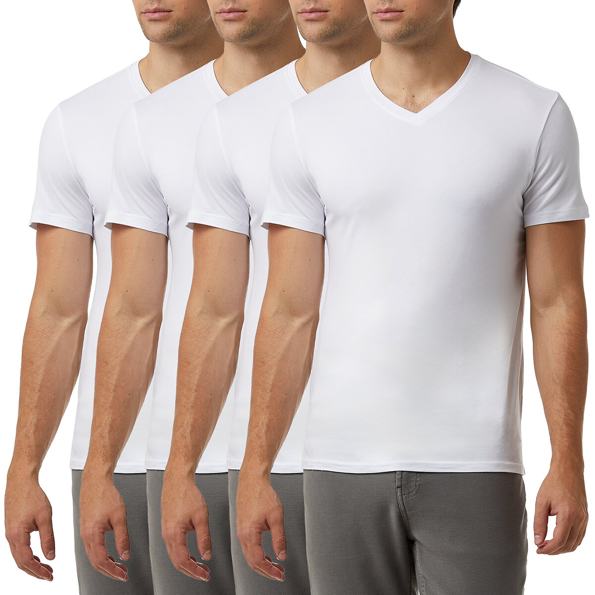 32 Degrees Cool Playera para Caballero 4 piezas Blanco Chica