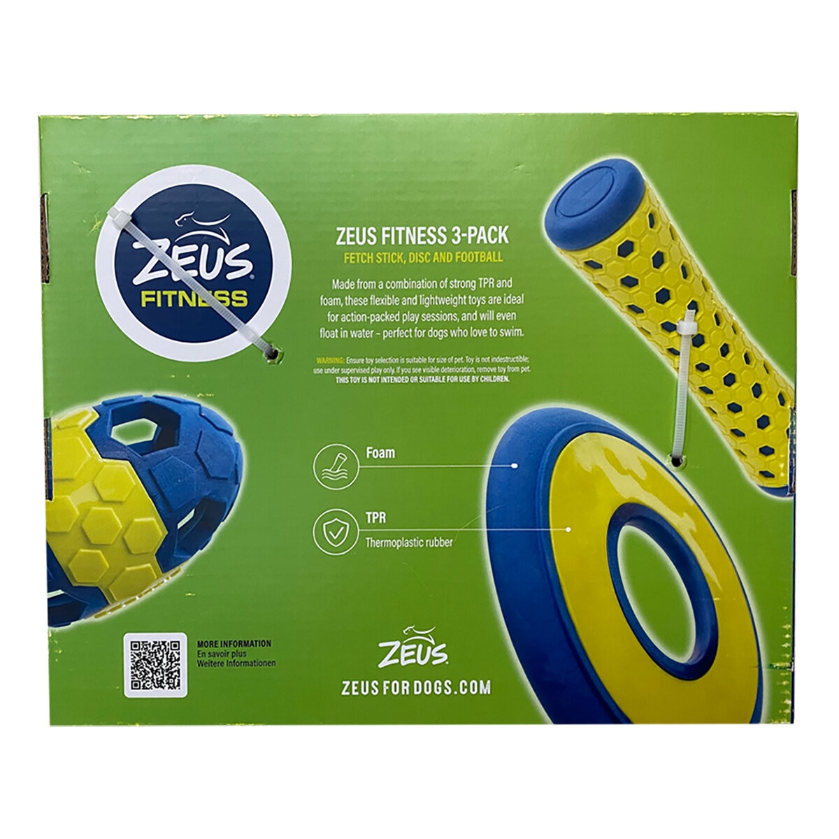 Zeus Fitness Juguetes para Perro 3 pzs