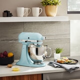 KitchenAid, Batidora Artisan, Tazón de acero inoxidable pulido con asa, 4.7 L, Mineral Blue