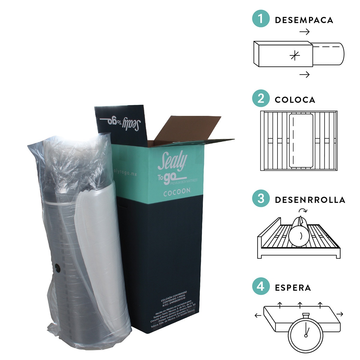 Sealy, To Go Cocoon, Colchón Queen Size