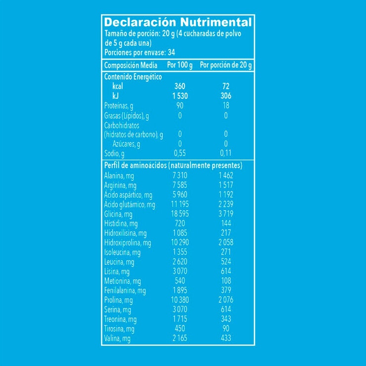 Péptidos de Colágeno Vital Proteins Bovino Sin Sabor 680g