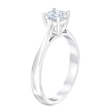 Anillo, 0.50ct Diamante Solitario, Corte Princesa, Oro Blanco 14kt