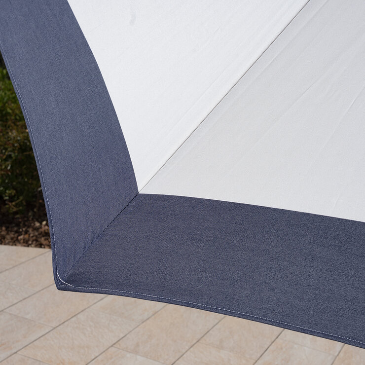 SunVilla, Sombrilla de 3.3 m Con Borde Color Azul SunVilla, Sombrilla de 3.3 m Con Borde Color Azul