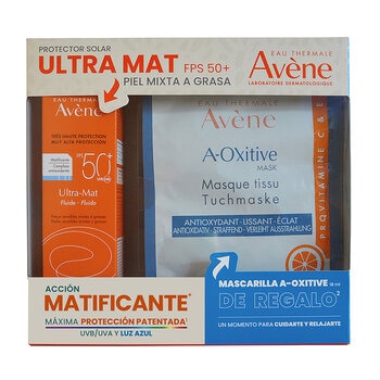 Avene Kit Protector Solar Ultra Mat FPS 50+ 50 ml + Mascarilla A-Oxitive