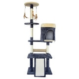 Fancy Pets Mueble para Gato con Escalera, Casa, Rampa, Juguete y Postes Rascadores 143 cm