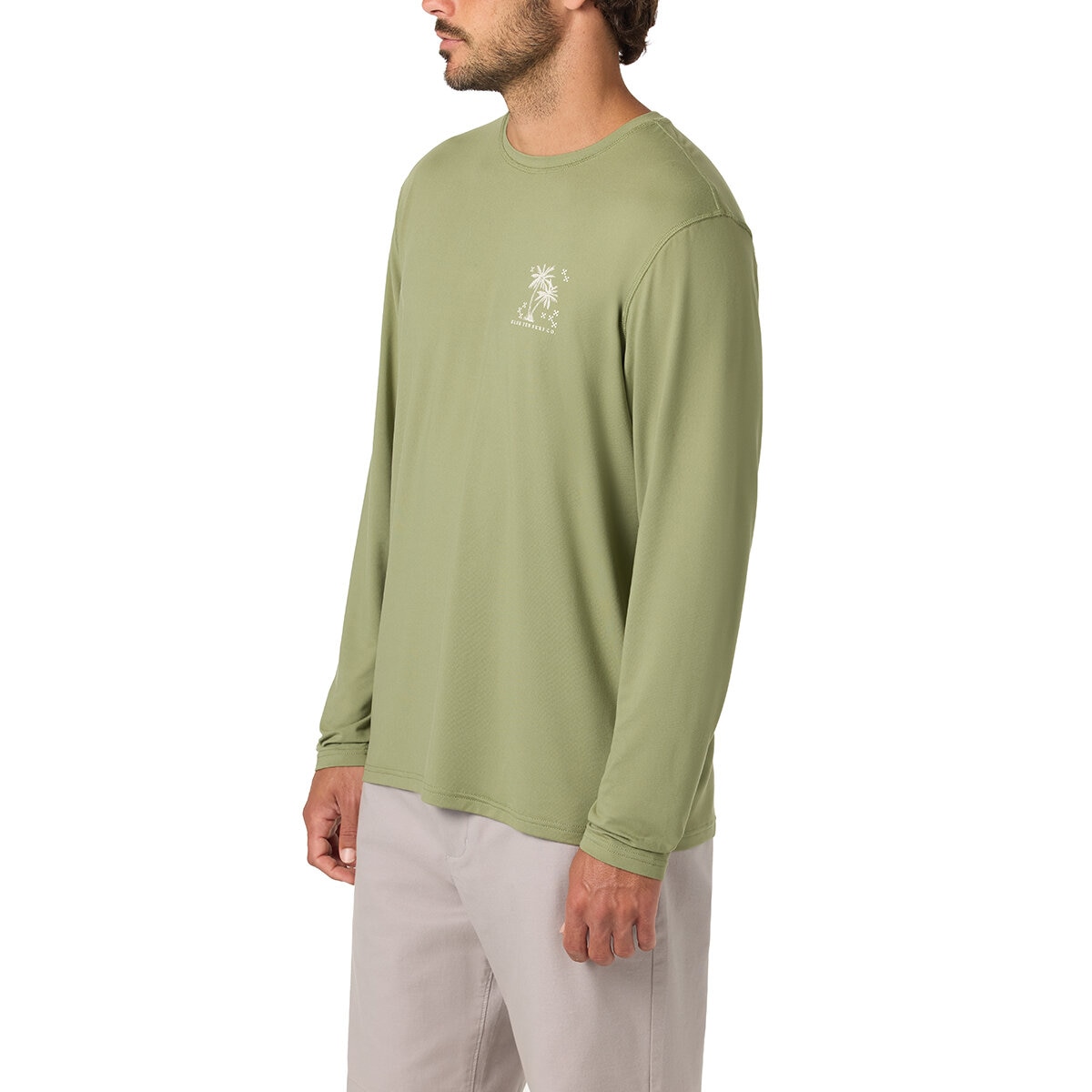 Hang Ten Playera con protección solar para Caballero Verde Grande