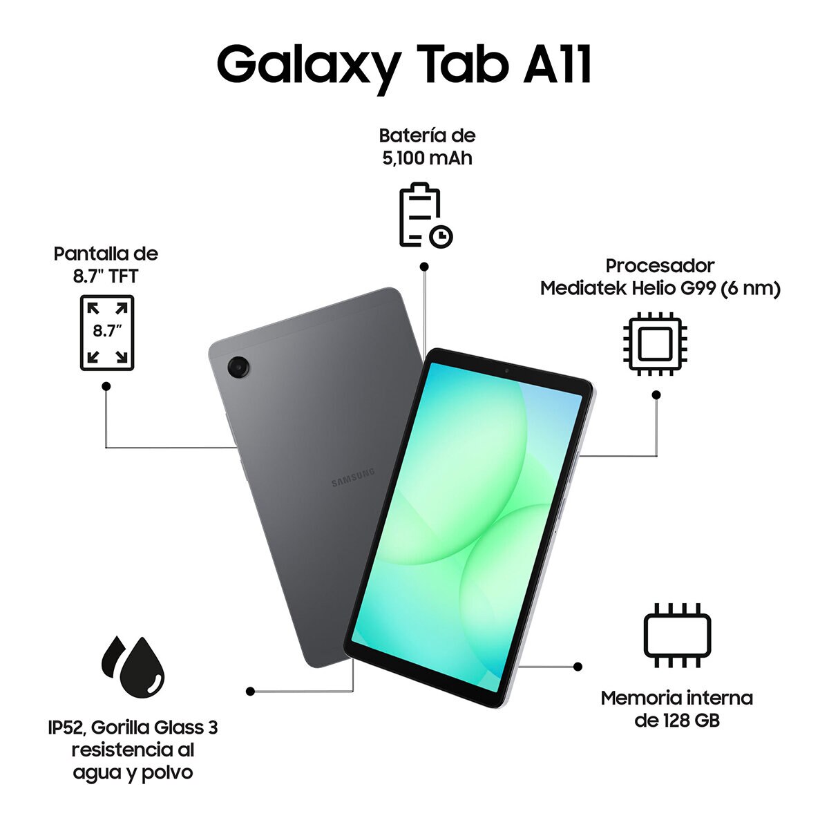 Samsung Galaxy Tab A11 64GB Plata