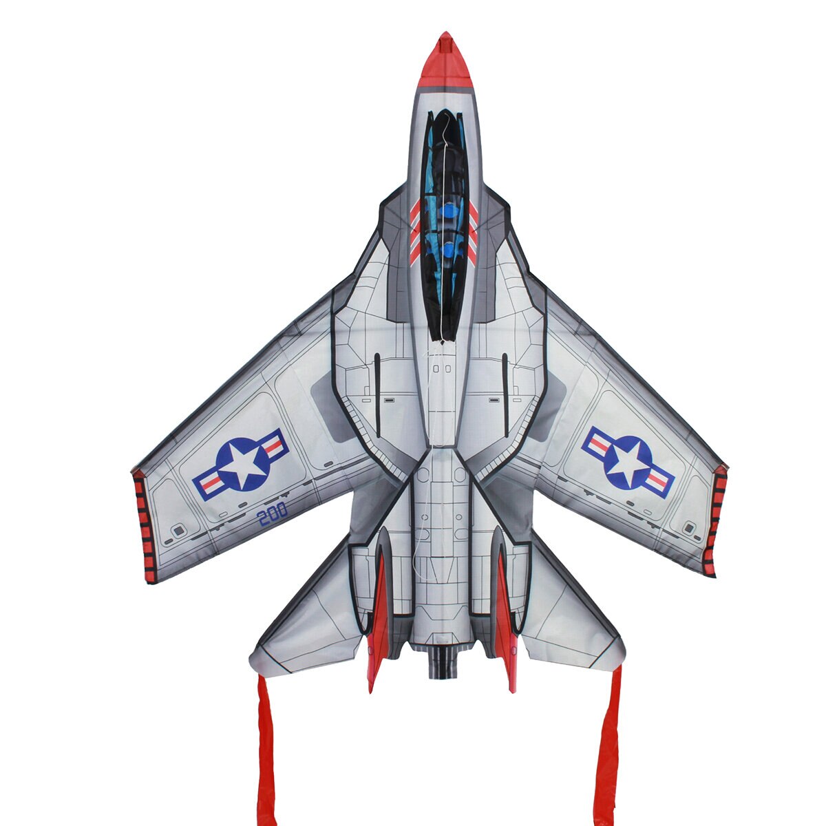 Brainstorm Papalote de Nylon Tamaño Gigante: Avión de combate