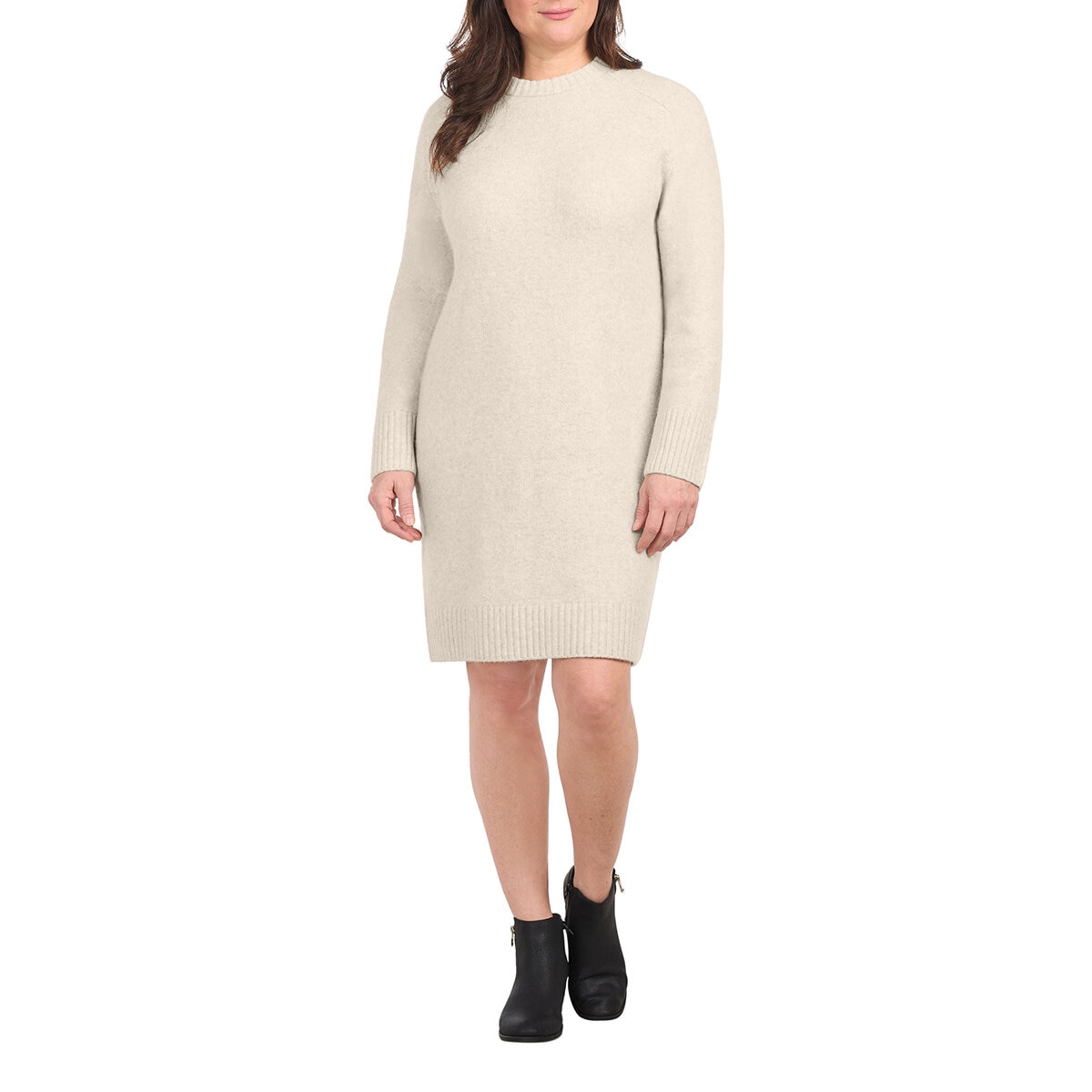 Dalia Vestido Tipo Suéter para Dama Café Mediana