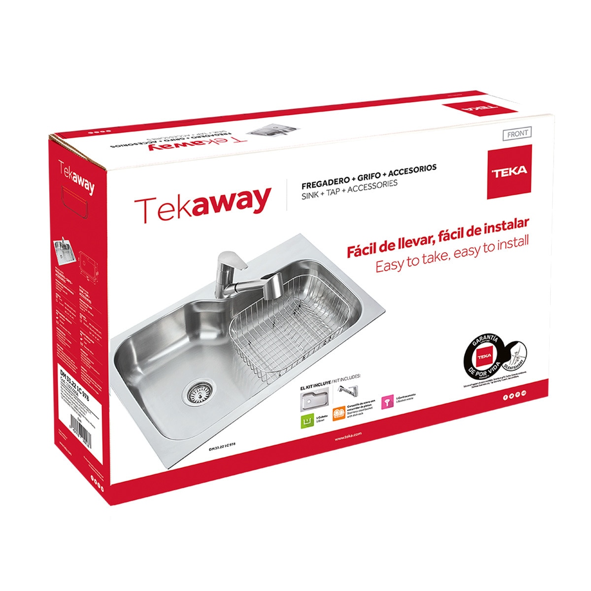 Teka, Tarja de Cocina Tekaway de Acero Inoxidable